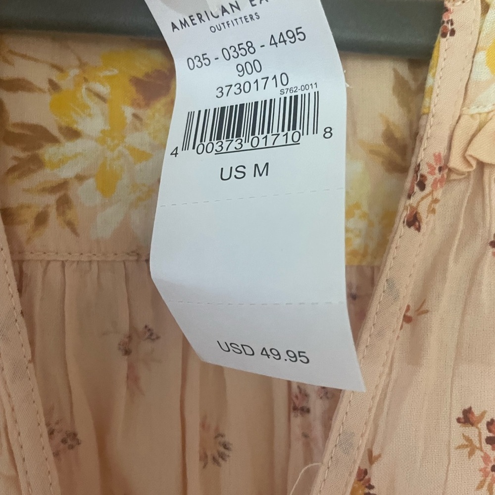 American Eagle Outfitters Floral Blouse in Beige and Yellow - Picture 5 of 7